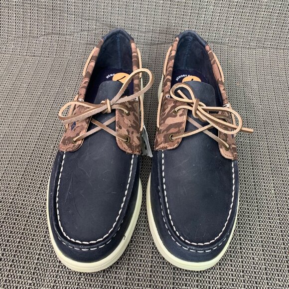 Sperry Top-Sider Boys Size 7M Navy & Camouflage Boat Shoes - Picture 2 of 7